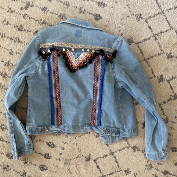 Boomboom | denim embellished jacket | size M - Picture 3 of 5